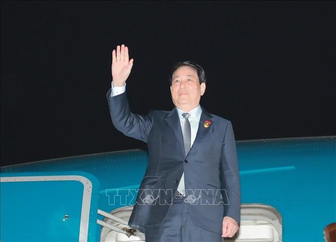 梁强离开北京，圆满结束赴中国出席世界反法西斯战争胜利80周年纪念大会并开展工作之旅。图自越通社
