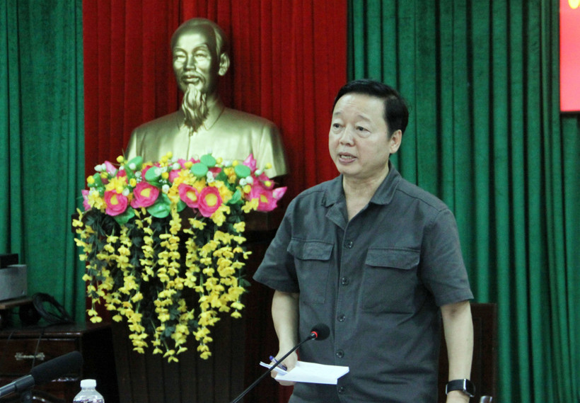 政府副总理陈红河在会上发表总结发言时。图自越通社