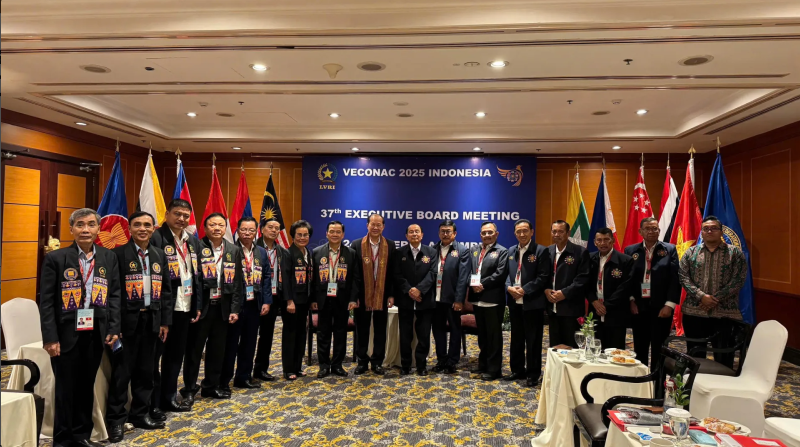 参加2025年东盟老兵联合会第24届大会的越南代表团。图自hoiccbvietnam.vn