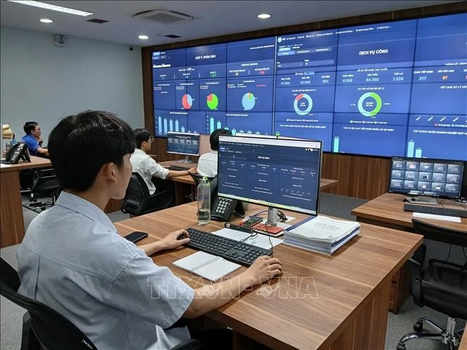 岘港市智能运行中心(IOC)。图自越通社