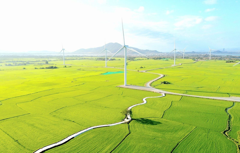 宁顺省风电场。图自越通社