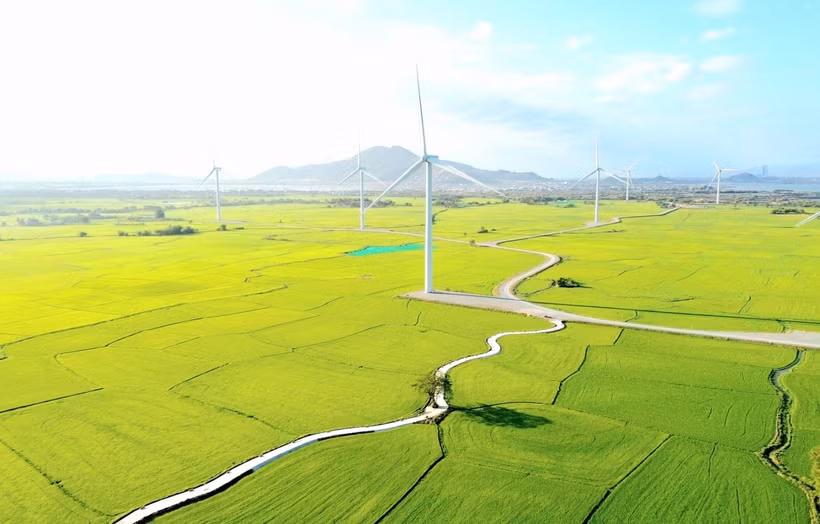 宁顺省风电场。图自越通社