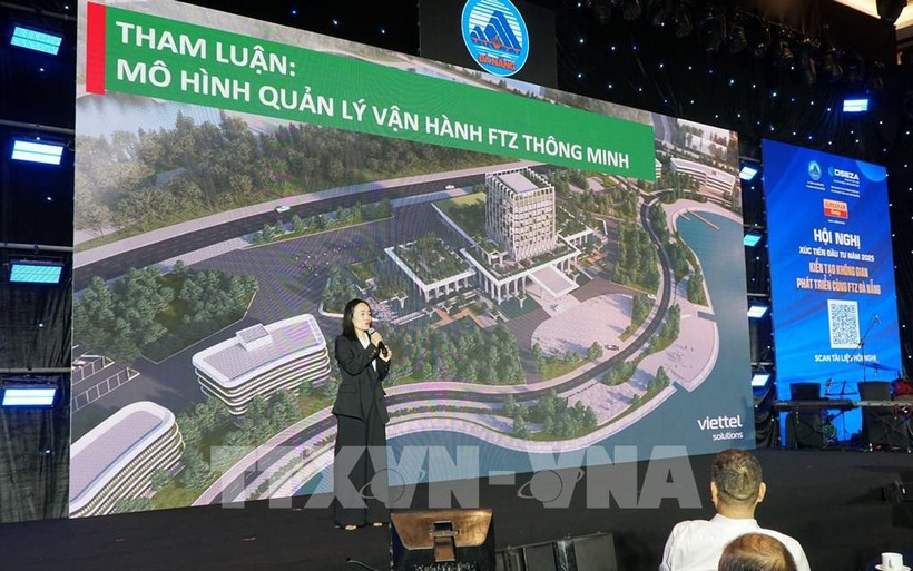 企业代表在会上发表讲话。图自越通社