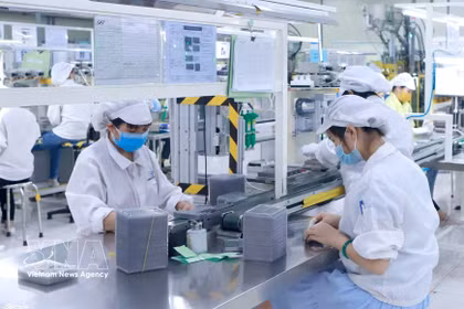 富寿省平川I工业园区生产电子元件的Star Engineers Vietnam公司。图自越通社