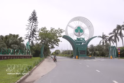 南桥坚工业园是海防市典型的民营经济模式，被联合国工业发展组织选为全球生态工业园计划的37个工业园之一。图自越通社 