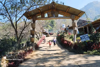 辛溪湖社区旅游村。图自越通社