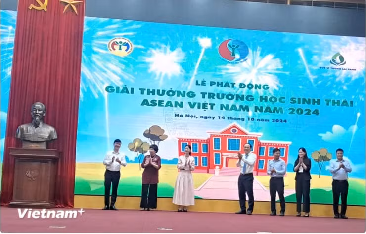 自然资源与环境部副部长黎功成出席启动仪式。图自Vietnam+