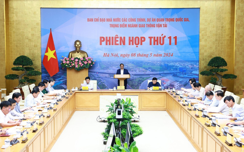 范明政总理在会上发表讲话。图自越通社