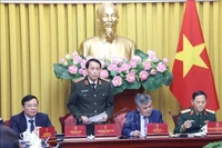 公安部部长黎国雄发表讲话 图自越通社