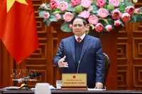 越南政府总理、国家核电站建设指导委员会主任范明政在政府总部主持召开指导委员会第五次会议 图自越通社