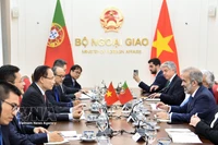 会谈场景 图自越通社