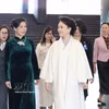 越共中央总书记、国家主席苏林夫人与中共中央总书记、国家主席夫人会面交流。图自越通社