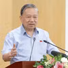 苏林总书记发表讲话。图自越通社
