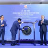 范明政总理鸣锣宣布胡志明市越南国际金融中心正式投运。图自越通社