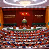 越共第十四届中央委员会第三次全体会议闭幕会现场。图自越通社