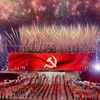 庆祝越南共产党第十四次全国代表大会取得圆满成功的烟花燃放活动。图自越通社