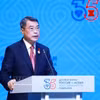 越南政府总理黎明兴在东盟—俄罗斯商业论坛开幕式上讲话。图自越通社