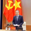 越共中央总书记苏林发表讲话。图自越通社