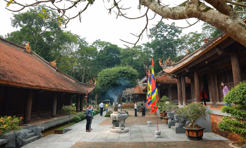 蓝京国家级特别遗迹区划分为正殿、庙、陵墓等的主要区域，以及供游客漫步和休闲的区域。图自 越通社