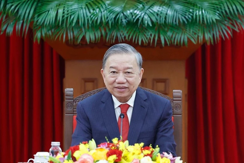 越共中央总书记苏林。图自越通社