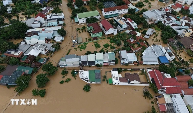 2025年11月庆和省面临严重洪水。图自越通社
