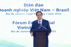 范明政总理在座谈会上发表讲话。图自越通社