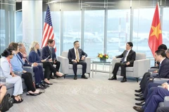 越南国家主席梁强会见俄勒冈州议员代表团。图自 越通社