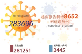 图表新闻：越南报告新增8652例确诊病例 新增死亡病例368例