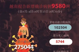 图表新闻：越南报告新增确诊病例9580例 新增死亡病例337例