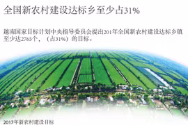 全国新农村建设达标乡至少占31% 
