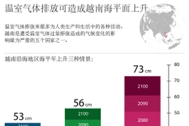 温室气体排放可造成越南海平面上升 