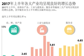 2017年上半年各大产业均呈现良好的增长态势