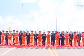 设在越南海防市的东南亚最长跨海大桥正式投入运行