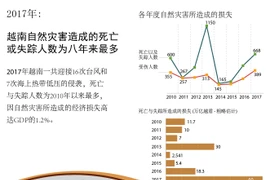  2017年: 越南自然灾害造成的死亡 或失踪人数为八年来最多