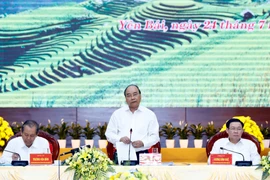 阮春福主持召开越共十三大经济社会小组与北部山区各省的工作会议
