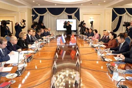 越南国会主席阮氏金银与俄罗斯联邦委员会主席举行会谈
