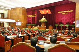 越共十二届中央委员会第十次会议闭幕