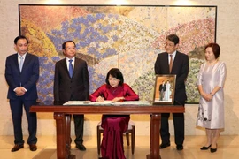 邓氏玉盛前往日本驻越大使馆向日本新天皇德仁即位表示祝贺