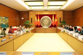 越南国会主席阮氏金银与不丹国家委员会主席塔希·多吉举行会谈