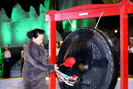 越南国会主席阮氏金银出席2019年和平省文化旅游周开幕式