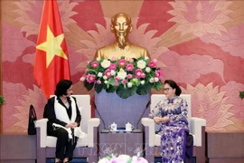 国会主席阮氏金银会见古巴总检察长奥赫达