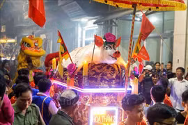 河内市怀德县罗扶乡独特的“迎猪翁”仪式