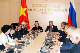 越南国会主席同俄罗斯国家杜马主席出席越俄议会间合作委员会首次会议