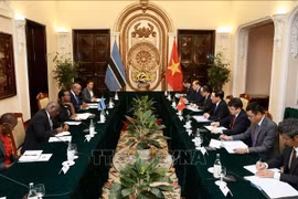 范平明副总理与博茨瓦纳外交事务与合作部部长尤妮蒂举行会谈