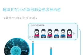 图表新闻：越南共有222名新冠肺炎患者被治愈