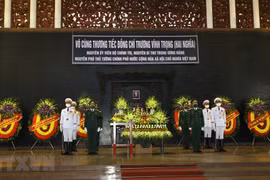 组图：原越南政府副总理张永仲吊唁仪式隆重举行