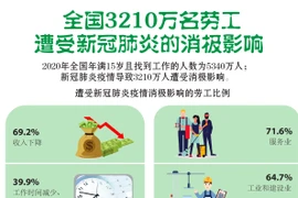 图表新闻：全国3210万名劳工遭受新冠肺炎的消极影响