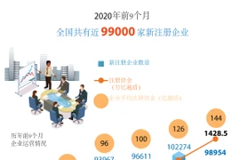 图表新闻：2020年前9个月，全国共有近 99000 家新注册企业