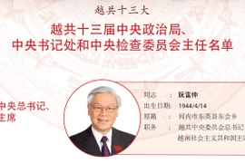 图表新闻：越共十三届中央政治局、 中央书记处和中央检查委员会主任名单