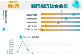 互动图表：2021年前8个月越南经济社会全景